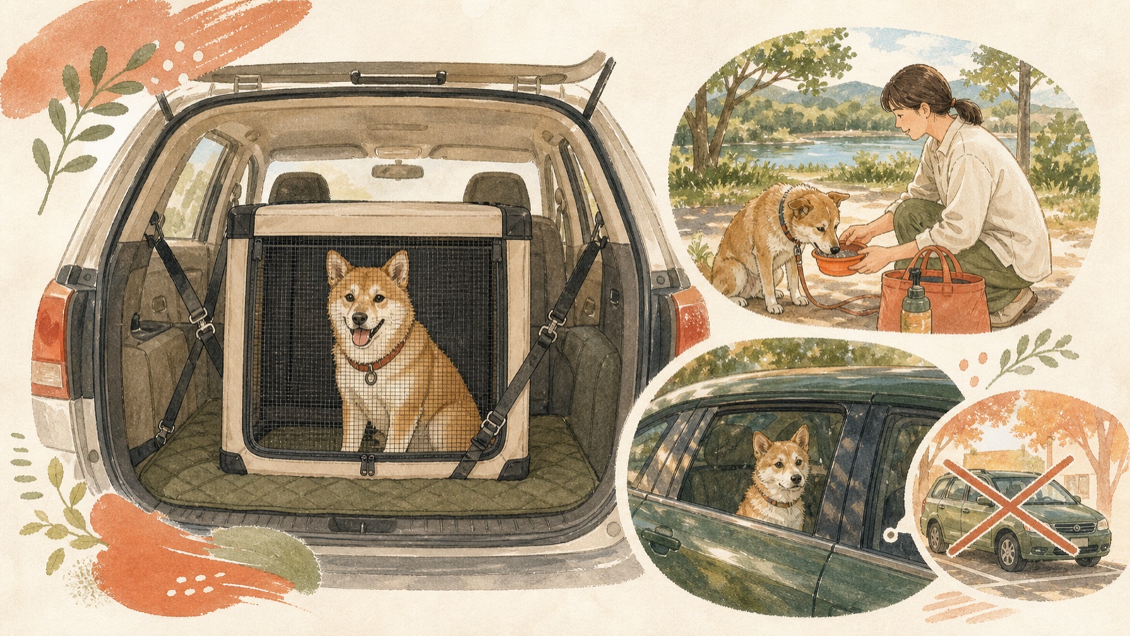 犬との車移動で準備したい安全用品